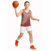 Fiji Marau na Kerisimasi Basketball Jersey Red Tagimoucia Tapa Masi Tribal - Polynesian Pride