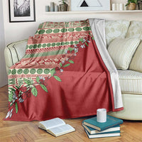 Fiji Marau na Kerisimasi Blanket Red Tagimoucia Tapa Masi Tribal - Polynesian Pride