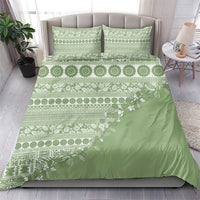 Fiji Marau na Kerisimasi Bedding Set Sage Green Tagimoucia Tapa Masi Tribal - Polynesian Pride
