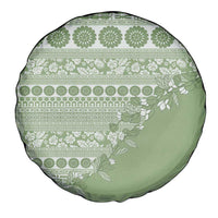 Fiji Marau na Kerisimasi Spare Tire Cover Sage Green Tagimoucia Tapa Masi Tribal - Polynesian Pride