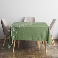 Fiji Marau na Kerisimasi Tablecloth Sage Green Tagimoucia Tapa Masi Tribal - Polynesian Pride