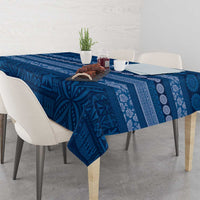 Fiji Marau na Kerisimasi Tablecloth Blue Tapa Masi Inspired Christmas - Polynesian Pride