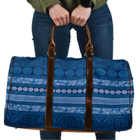 Fiji Marau na Kerisimasi Travel Bag Blue Tapa Masi Inspired Christmas - Polynesian Pride