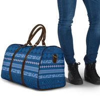 Fiji Marau na Kerisimasi Travel Bag Blue Tapa Masi Inspired Christmas - Polynesian Pride