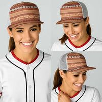 Fiji Marau na Kerisimasi Baseball Net Cap Gold Tapa Masi Inspired Christmas - Polynesian Pride