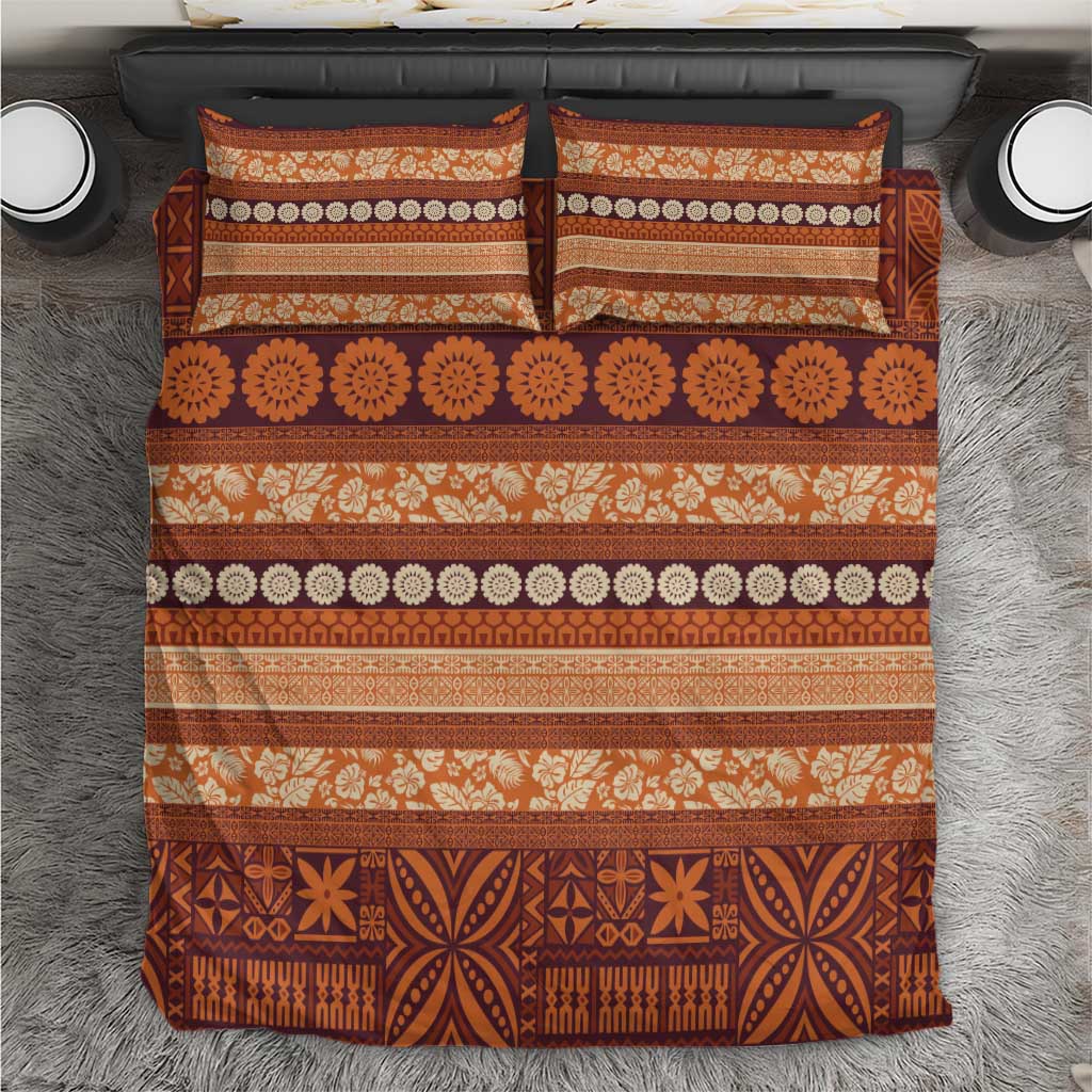 Fiji Marau na Kerisimasi Bedding Set Gold Tapa Masi Inspired Christmas - Polynesian Pride