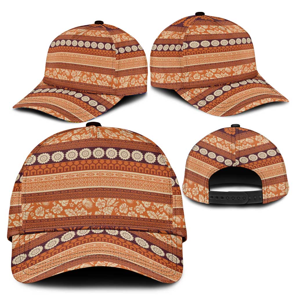 Fiji Marau na Kerisimasi Classic Cap Gold Tapa Masi Inspired Christmas - Polynesian Pride