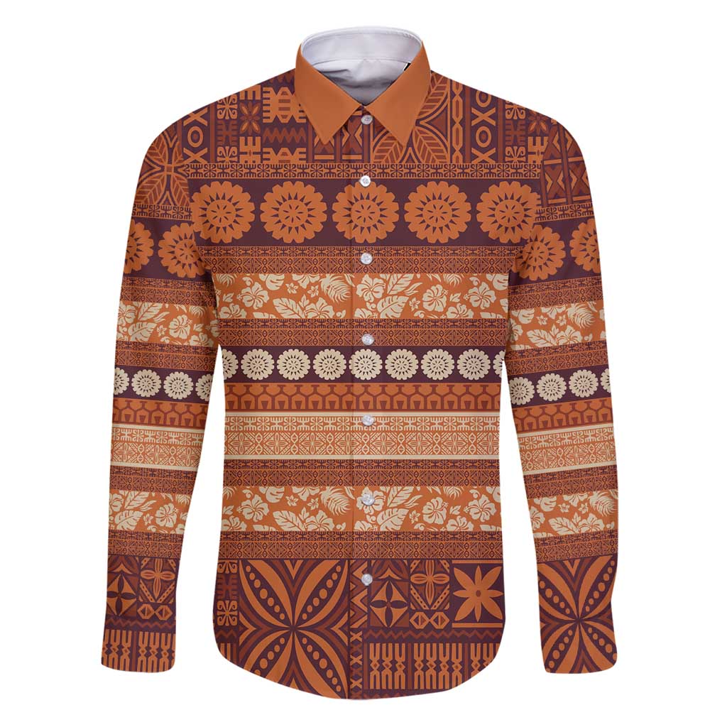 Fiji Marau na Kerisimasi Family Matching Puletasi and Hawaiian Shirt Gold Tapa Masi Inspired Christmas - Polynesian Pride