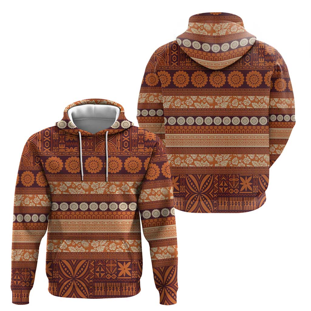Fiji Marau na Kerisimasi Hoodie Gold Tapa Masi Inspired Christmas - Polynesian Pride