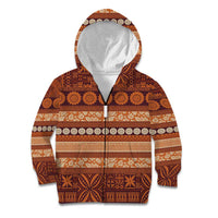 Fiji Marau na Kerisimasi Kid Hoodie Gold Tapa Masi Inspired Christmas - Polynesian Pride