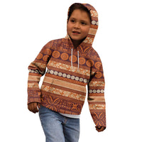 Fiji Marau na Kerisimasi Kid Hoodie Gold Tapa Masi Inspired Christmas - Polynesian Pride