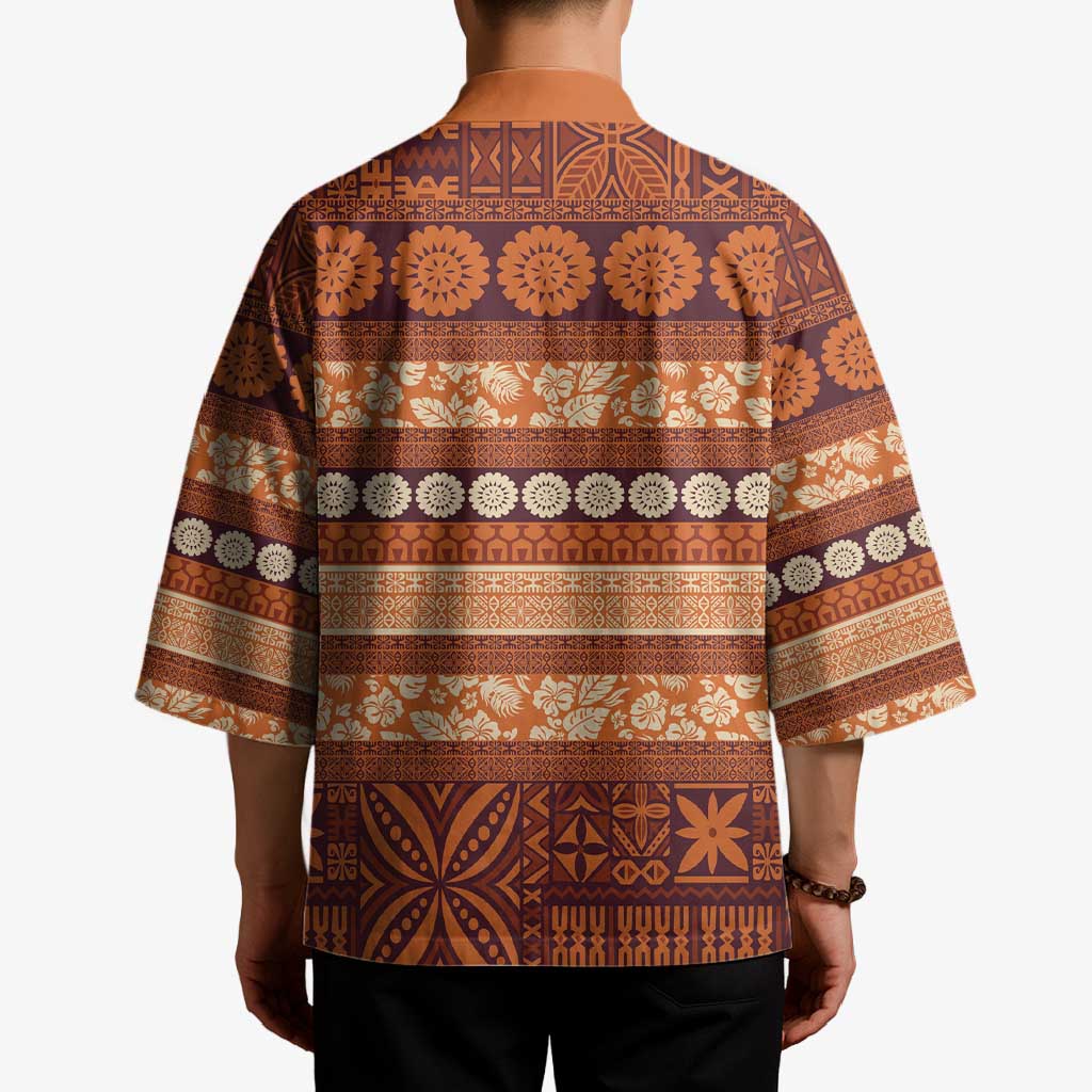 Fiji Marau na Kerisimasi Kimono Gold Tapa Masi Inspired Christmas - Polynesian Pride