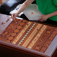 Fiji Marau na Kerisimasi Puzzle Gold Tapa Masi Inspired Christmas - Polynesian Pride