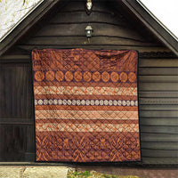 Fiji Marau na Kerisimasi Quilt Gold Tapa Masi Inspired Christmas - Polynesian Pride