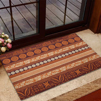 Fiji Marau na Kerisimasi Rubber Doormat Gold Tapa Masi Inspired Christmas - Polynesian Pride