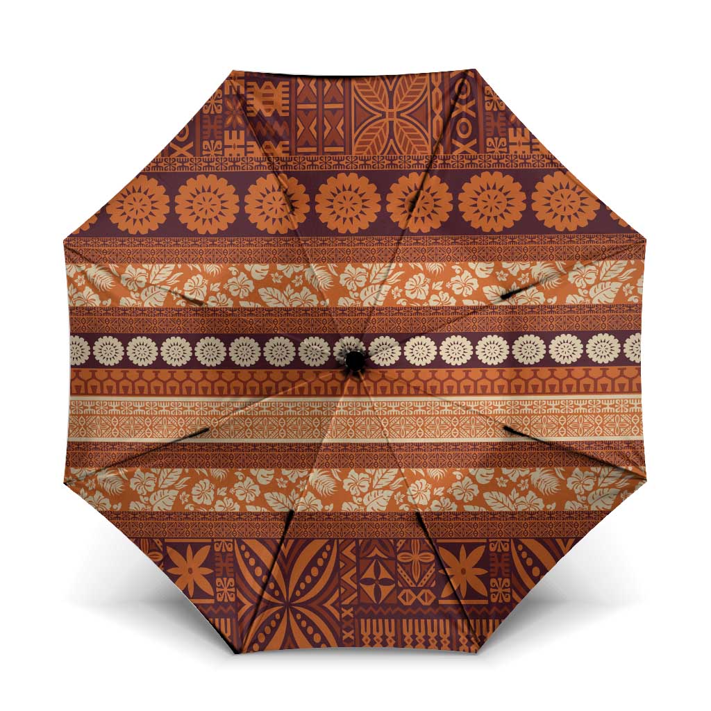 Fiji Marau na Kerisimasi Umbrella Gold Tapa Masi Inspired Christmas - Polynesian Pride