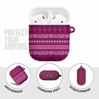 Fiji Marau na Kerisimasi AirPods Case Pink Tapa Masi Inspired Christmas - Polynesian Pride