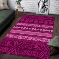 Fiji Marau na Kerisimasi Area Rug Pink Tapa Masi Inspired Christmas - Polynesian Pride
