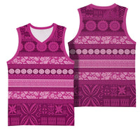 Fiji Marau na Kerisimasi Basketball Jersey Pink Tapa Masi Inspired Christmas - Polynesian Pride