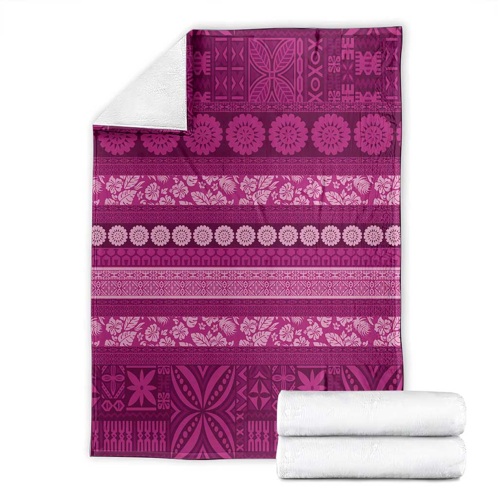 Fiji Marau na Kerisimasi Blanket Pink Tapa Masi Inspired Christmas - Polynesian Pride