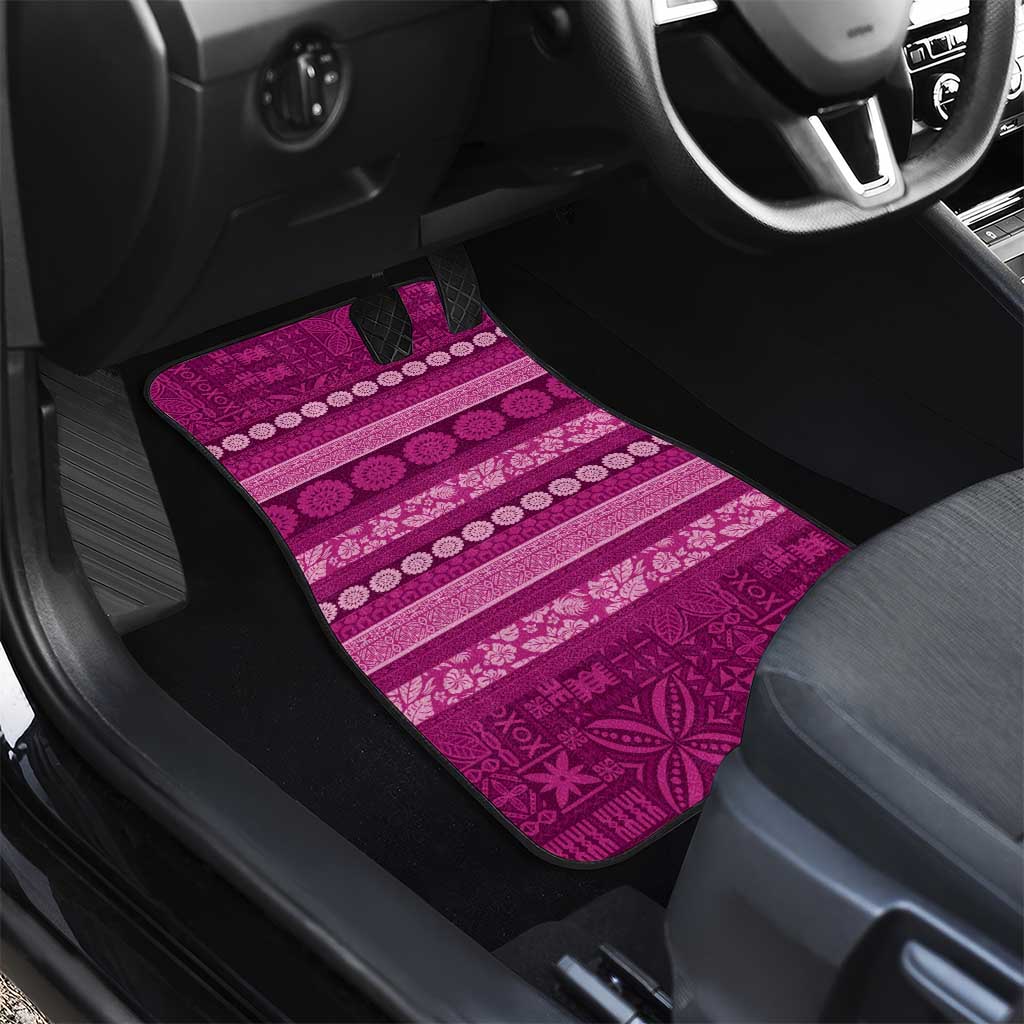 Fiji Marau na Kerisimasi Car Mats Pink Tapa Masi Inspired Christmas - Polynesian Pride