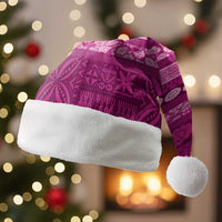 Fiji Marau na Kerisimasi Christmas Santa Hat Pink Tapa Masi Inspired Christmas - Polynesian Pride