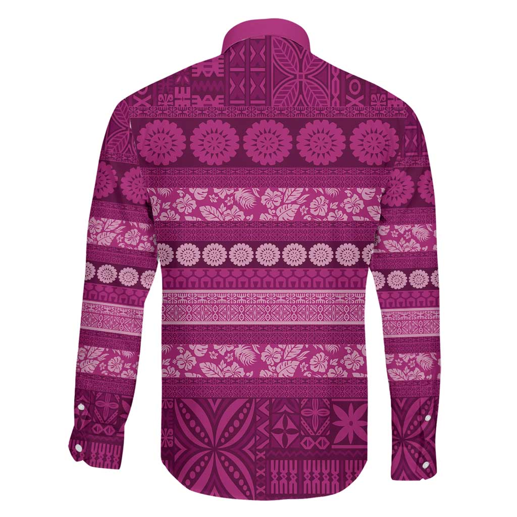 Fiji Marau na Kerisimasi Family Matching Puletasi and Hawaiian Shirt Pink Tapa Masi Inspired Christmas LT9 - Polynesian Pride