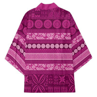 Fiji Marau na Kerisimasi Kimono Pink Tapa Masi Inspired Christmas - Polynesian Pride