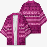 Fiji Marau na Kerisimasi Kimono Pink Tapa Masi Inspired Christmas - Polynesian Pride