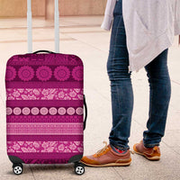 Fiji Marau na Kerisimasi Luggage Cover Pink Tapa Masi Inspired Christmas - Polynesian Pride