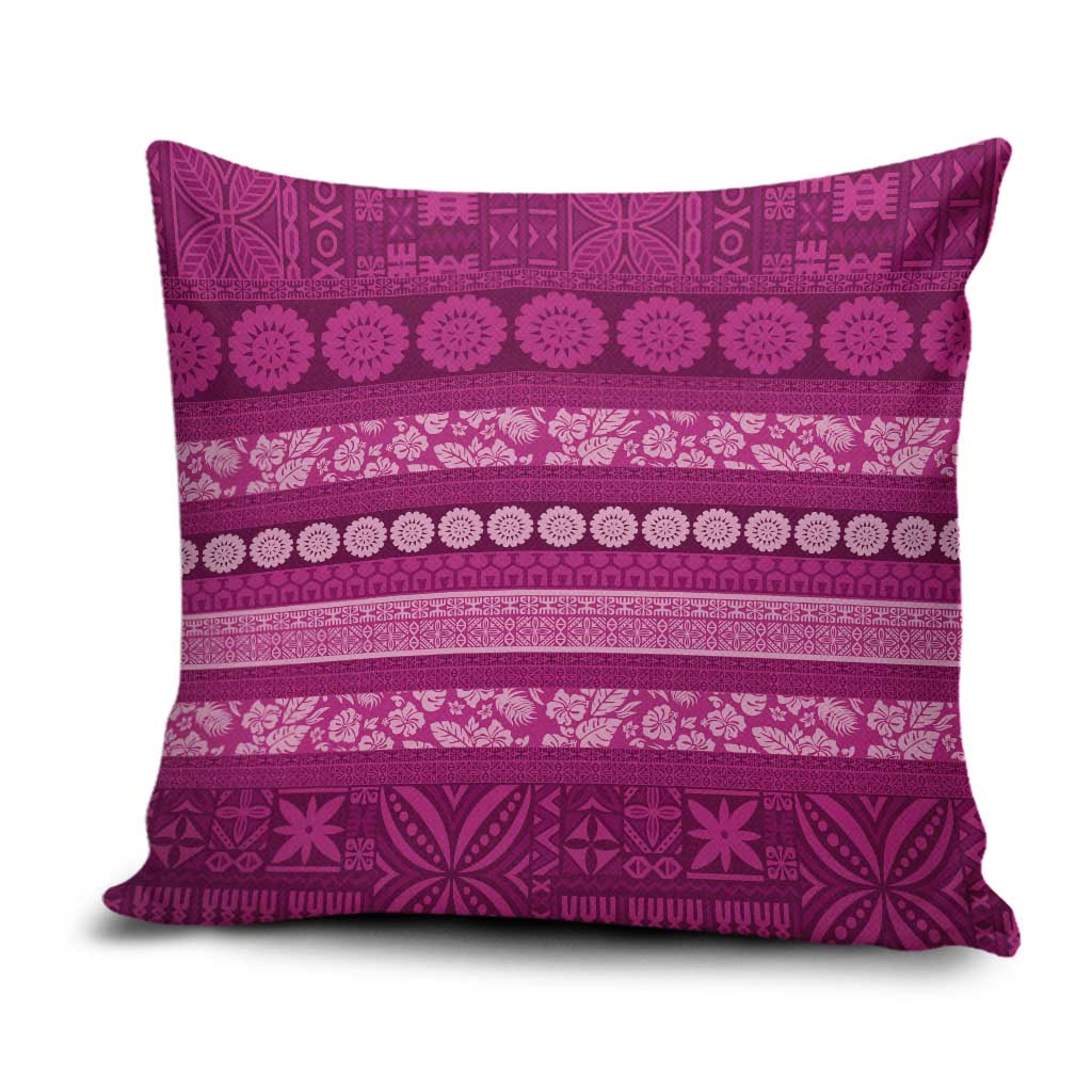 Fiji Marau na Kerisimasi Pillow Cover Pink Tapa Masi Inspired Christmas - Polynesian Pride