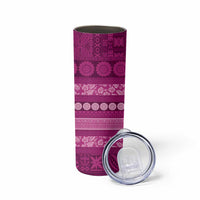 Fiji Marau na Kerisimasi Skinny Tumbler Pink Tapa Masi Inspired Christmas - Polynesian Pride