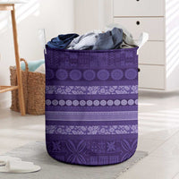 Fiji Marau na Kerisimasi Laundry Basket Purple Tapa Masi Inspired Christmas - Polynesian Pride