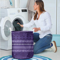 Fiji Marau na Kerisimasi Laundry Basket Purple Tapa Masi Inspired Christmas - Polynesian Pride