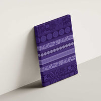 Fiji Marau na Kerisimasi Canvas Wall Art Purple Tapa Masi Inspired Christmas - Polynesian Pride