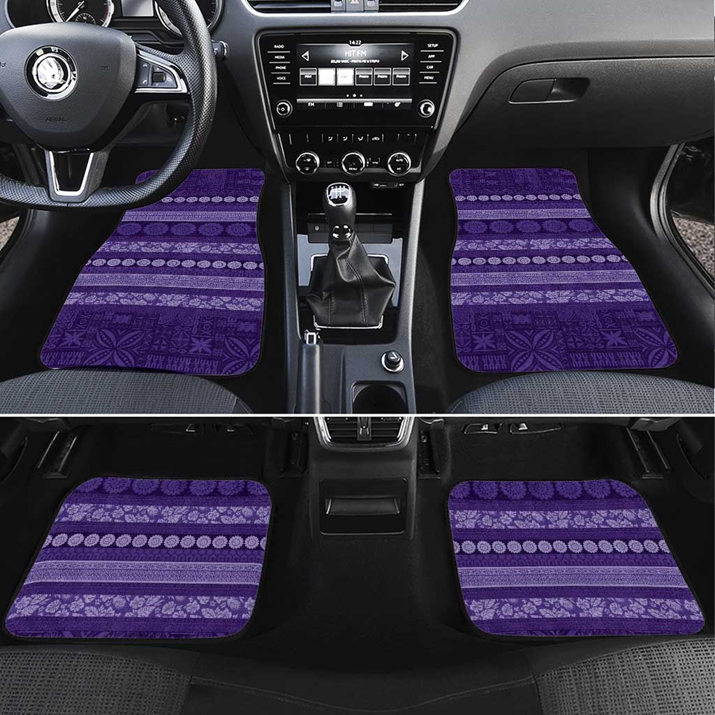 Fiji Marau na Kerisimasi Car Mats Purple Tapa Masi Inspired Christmas - Polynesian Pride