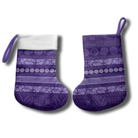 Fiji Marau na Kerisimasi Christmas Stocking Purple Tapa Masi Inspired Christmas - Polynesian Pride