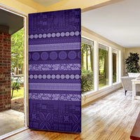 Fiji Marau na Kerisimasi Door Cover Purple Tapa Masi Inspired Christmas - Polynesian Pride