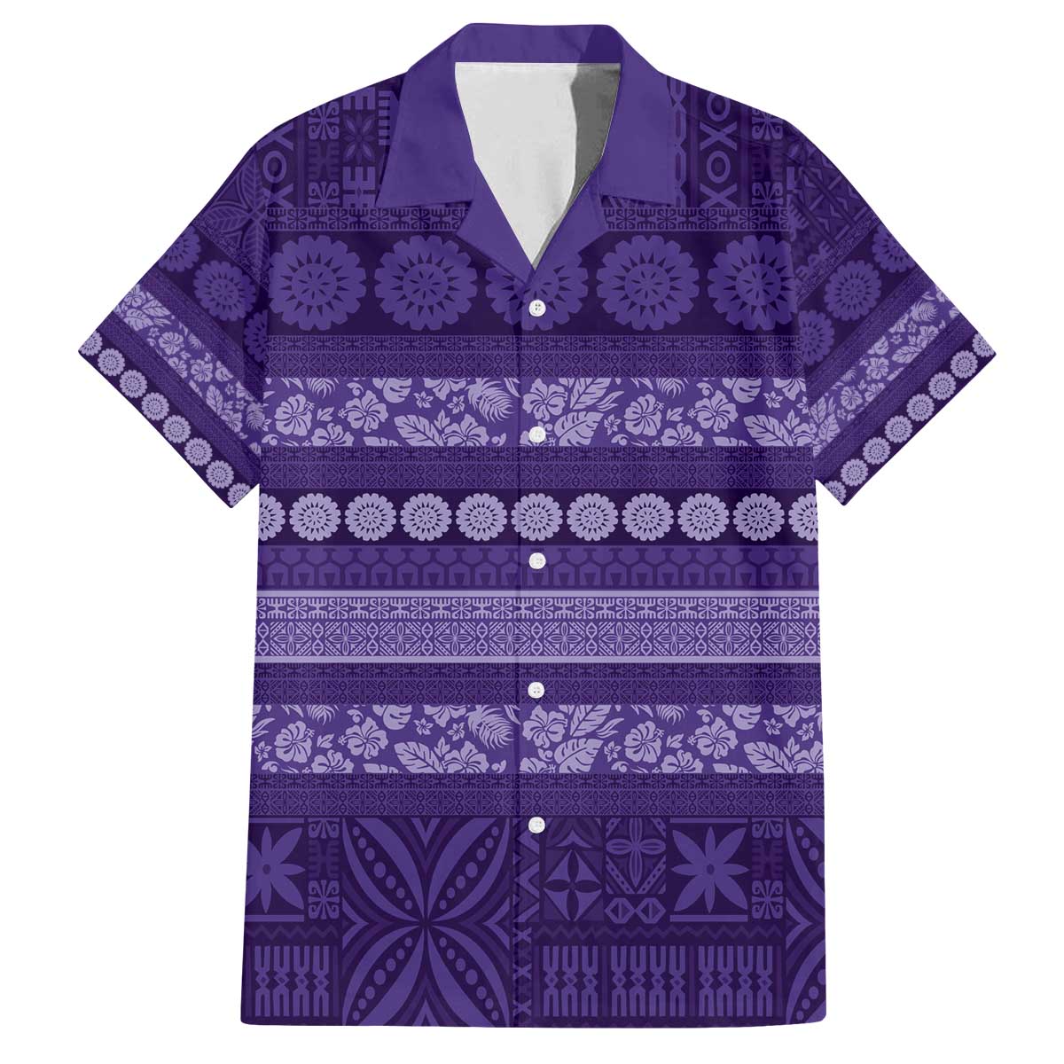 Fiji Marau na Kerisimasi Family Matching Off The Shoulder Long Sleeve Dress and Hawaiian Shirt Purple Tapa Masi Inspired Christmas - Polynesian Pride