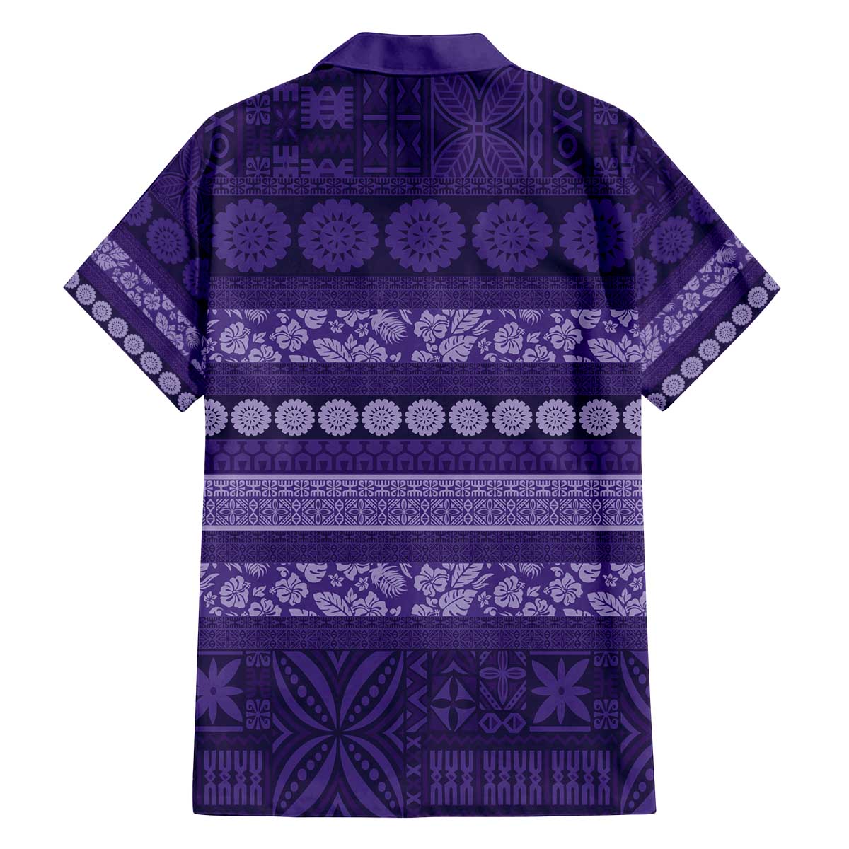 Fiji Marau na Kerisimasi Family Matching Off The Shoulder Long Sleeve Dress and Hawaiian Shirt Purple Tapa Masi Inspired Christmas - Polynesian Pride