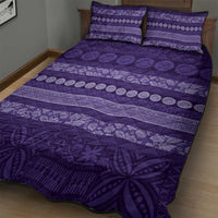 Fiji Marau na Kerisimasi Quilt Bed Set Purple Tapa Masi Inspired Christmas - Polynesian Pride