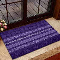 Fiji Marau na Kerisimasi Rubber Doormat Purple Tapa Masi Inspired Christmas - Polynesian Pride