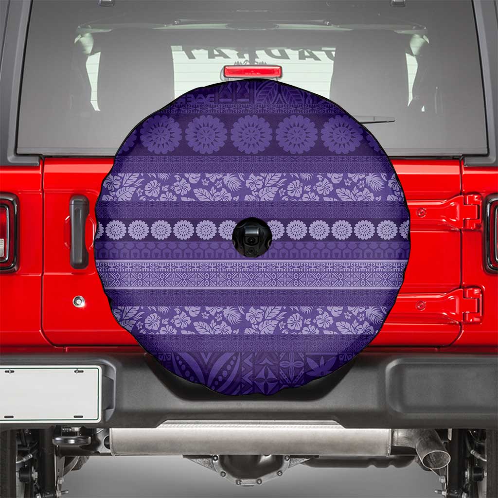 Fiji Marau na Kerisimasi Spare Tire Cover Purple Tapa Masi Inspired Christmas - Polynesian Pride