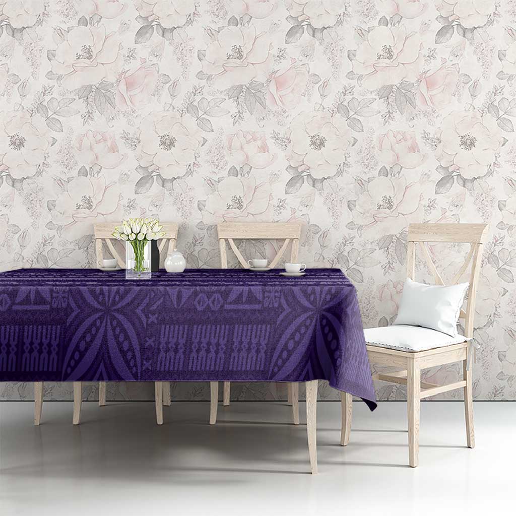Fiji Marau na Kerisimasi Tablecloth Purple Tapa Masi Inspired Christmas - Polynesian Pride