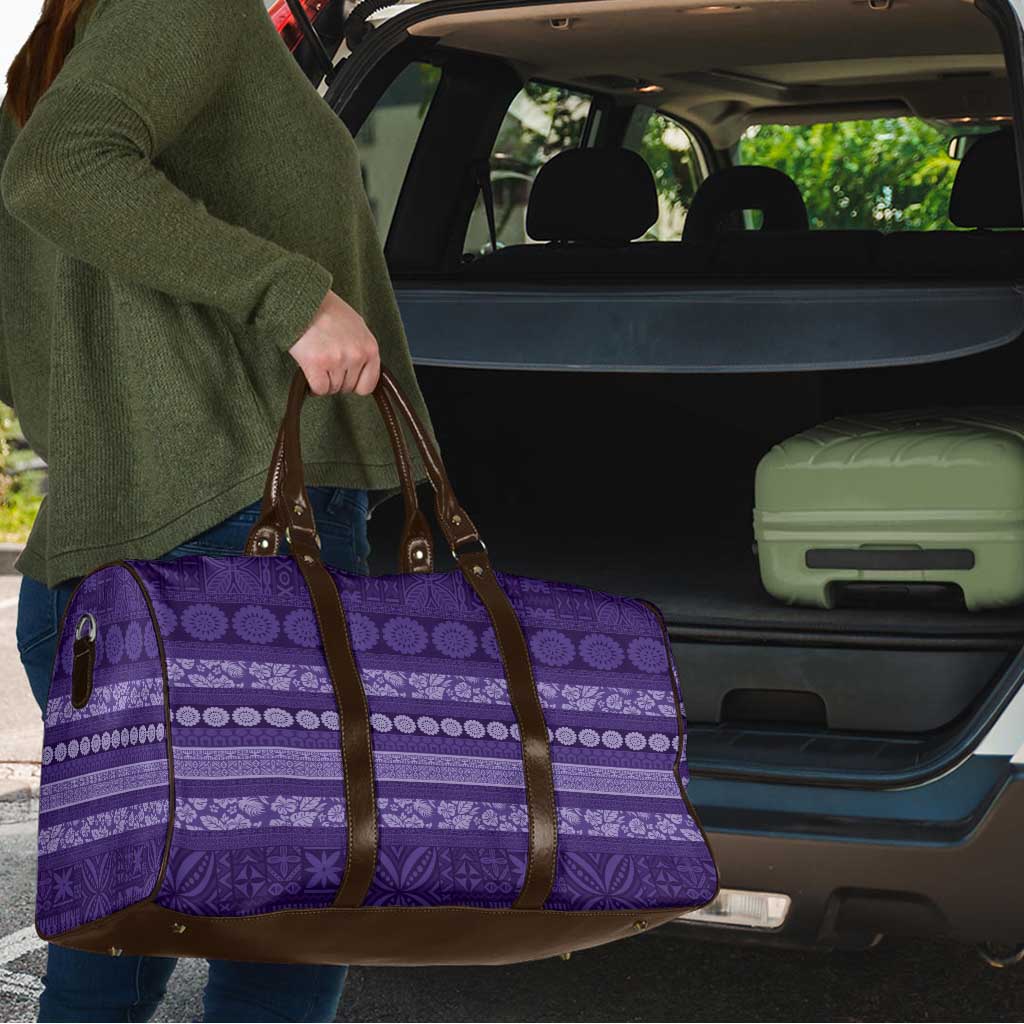 Fiji Marau na Kerisimasi Travel Bag Purple Tapa Masi Inspired Christmas - Polynesian Pride