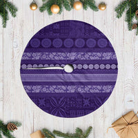 Fiji Marau na Kerisimasi Tree Skirt Purple Tapa Masi Inspired Christmas - Polynesian Pride