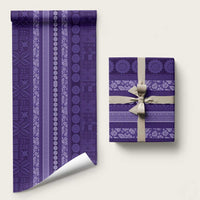 Fiji Marau na Kerisimasi Wrapping Paper Purple Tapa Masi Inspired Christmas - Polynesian Pride