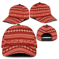 Fiji Marau na Kerisimasi Classic Cap Red Tapa Masi Inspired Christmas - Polynesian Pride