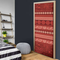 Fiji Marau na Kerisimasi Door Cover Red Tapa Masi Inspired Christmas - Polynesian Pride