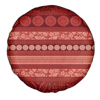 Fiji Marau na Kerisimasi Spare Tire Cover Red Tapa Masi Inspired Christmas LT9 - Polynesian Pride